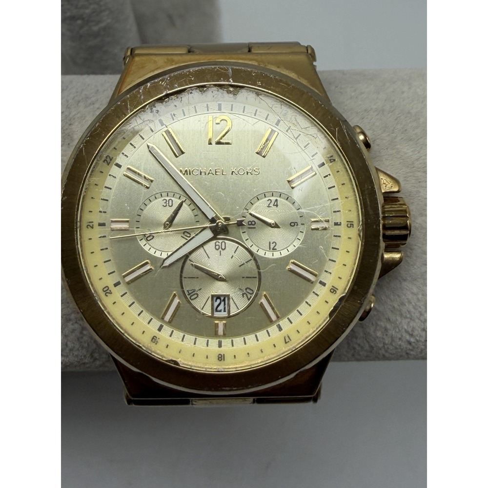 Michael Kors Dylan MK-8278 New Battery Mens Watch 45MM 6.75" Chronograph